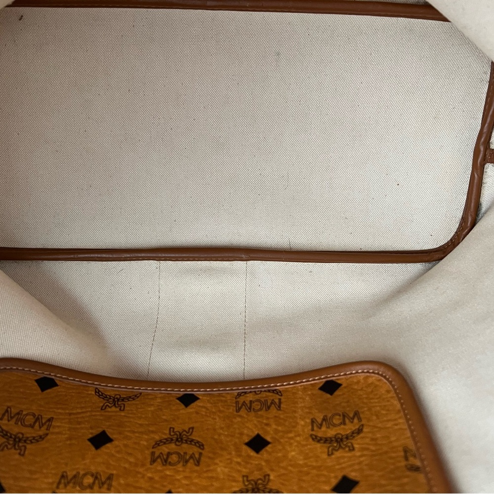 MCM Cognac and Orange Visetos Tote - Picture 10 of 15